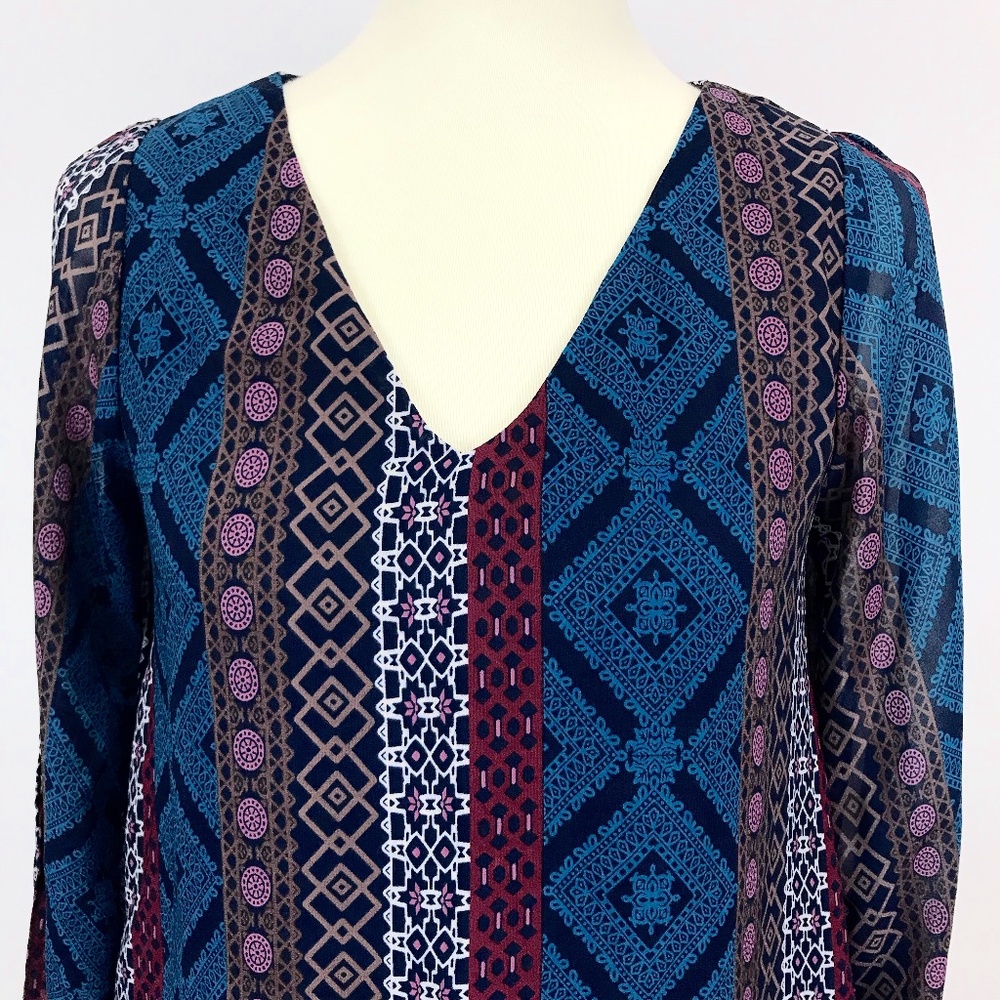 Intu Multicolor Split Cold Shoulder Boho Dress - image 2